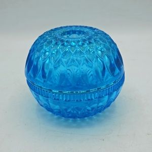 Vintage blue Indian glass fairy lamp